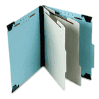 Pendaflex 2" Expansion Pressboard Hanging Folder, Letter, Six-Section, Blue ESS59252