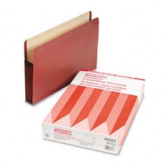 Pendaflex 5 1/4 Inch Expansion File, Straight Cut, Red Fiber/Manila, Legal, 5/Box ESS85565