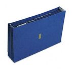 Pendaflex Colored Poly Wallet, 5 1/4 Inch Expansion, 6 Pockets, 15 x 10, Dark Blue ESS14371