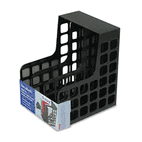 Pendaflex DecoRack Plastic Magazine File, Two Snap-In Dividers, 9 x 10 5/8 x 12, Black ESS23004