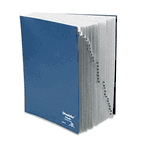 Pendaflex Desk File, 1-31 Index, Letter Size, Acrylic-Coated Pressboard, Black/Blue ESSDDF4OX