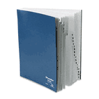 Pendaflex Desk File, A-Z Index, Letter Size, Acrylic-Coated Pressboard, Black/Blue ESSDDF3OX