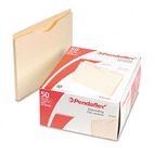 Pendaflex Double-Ply Tabbed File Jacket with One Inch Expansion, Letter, Manila, 50/Box ESS22100
