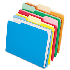 Pendaflex DoubleStuff File Folders, 1/3 Cut, Letter, Assorted, 50/Pack ESS54460
