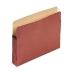 Pendaflex Earthwise Recycled Expansion File Pocket, 3 1/2 Inch Expansion, Letter, Red Fiber ESSE1524E