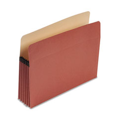 Pendaflex Earthwise Recycled Expansion File Pocket, 5 1/4 Inch Expansion, Letter, Red Fiber ESSE1534G
