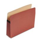 Pendaflex Earthwise Recycled Expansion File Pocket, 5 1/4 Inch Expansion, Letter, Red Fiber ESSE1534G