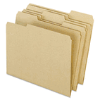 Pendaflex Earthwise Recycled File Folders, 1/3 Cut Top Tab, Letter, Natural, 100/Box ESS04342