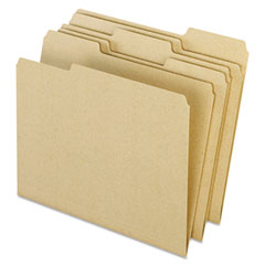 Pendaflex Earthwise Recycled File Folders, 1/3 Cut Top Tab, Letter, Natural, 100/Box ESS04342
