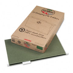 Pendaflex Earthwise Recycled Hanging File Folders, Kraft, Legal, Green, 25/Box ESS76517