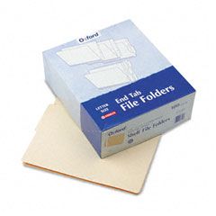 Pendaflex End Tab Folders, Four Inch Cut, Two Ply, Letter, Manila, 100/Box ESSH114D