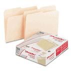 Pendaflex Essentials File Folders, 1/2 Cut, Top Tab, Letter, Manila, 100/Box ESS75212