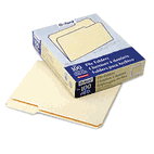 Pendaflex Essentials File Folders, 1/3 Cut, Third Position, Top Tab, Letter, Manila, 100/Box ESS752133