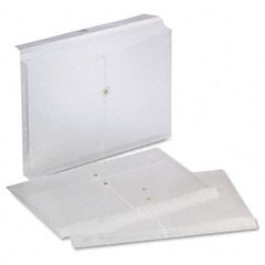 Pendaflex Expandable Poly String & Button Booklet Envelope, Clear, Legal, 3/Pack ESS638143