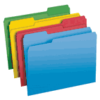 Pendaflex File Folders, Letter Size, 1/3 Cut, Assorted Colors, 50 Folders per Box (75706)