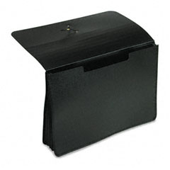 Pendaflex Five Inch Expanding Portfolio, One Pocket, Poly, Legal, Black ESS82014