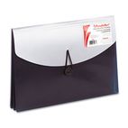 Pendaflex Four-Pocket Slide File Wallet, Letter, Polypropylene, Blue/Silver ESS50965