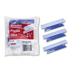 Pendaflex Hanging File Folder Tabs, 1/3 Tab, 3 1/2 Inch, Violet Tab/White Insert, 25/Pack ESS4312VIO