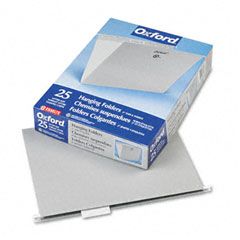 Pendaflex Hanging File Folders, 1/5 Tab, Letter, Gray, 25/Box ESS81604