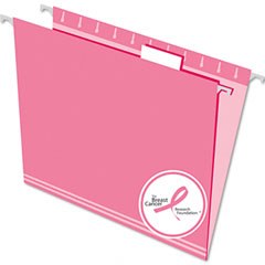 Pendaflex Hanging File Folders, 1/5 Tab, Letter, Pink, 25/Box ESS81609