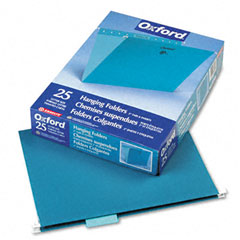 Pendaflex Hanging File Folders, 1/5 Tab, Letter, Teal, 25/Box ESS81614