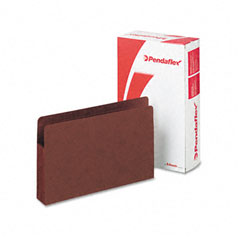 Pendaflex Heavy-Duty Five Inch Expansion File, Straight Cut, Red Fiber, Legal, 10/Box ESS95565