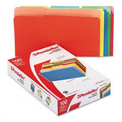 Pendaflex Interior File Folders, 1/3 Cut Top Tab, Legal, Bright Assorted, 100/Box ESS435013ASST