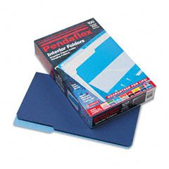 Pendaflex Interior File Folders, 1/3 Cut Top Tab, Legal, Navy Blue, 100/Box ESS435013NAV