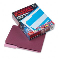 Pendaflex Interior File Folders, 1/3 Cut Top Tab, Letter, Burgundy, 100/Box ESS421013BUR