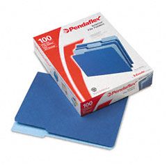 Pendaflex Interior File Folders, 1/3 Cut Top Tab, Letter, Navy Blue, 100/Box ESS421013NAV
