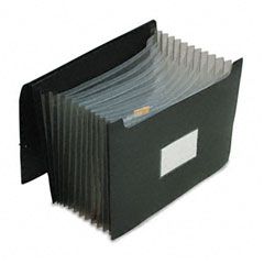 Pendaflex Jumbo 12 Inch Expansion File, 13 Pockets, Poly, Letter, Black ESS82013