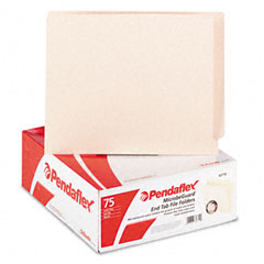 Pendaflex MicrobeGuard File Folders, Straight Tab, Letter, Manila, 75/Box ESS62710