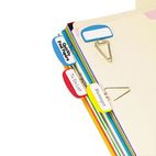 Pendaflex PileSmart Label Clip File Organizers, Blue/Red/Yellow, 12/Pack ESS18651