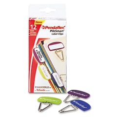 Pendaflex PileSmart Label Clip File Organizers, Lime/Purple/Royal Blue, 12/Pack ESS18652