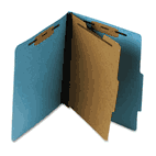 Pendaflex Pressboard Classification Folder, Letter, Four-Section, Sky Blue ESS02614
