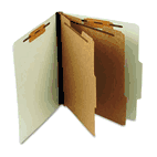 Pendaflex Pressboard Classification Folder, Letter, Six-Section, Leaf Green, 10/Box ESS02602
