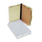 Pendaflex Pressboard Classification Folders, Legal, Four-Section, Light Green, 10/Box ESS2157G
