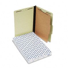 Pendaflex Pressboard Classification Folders, Legal, Four-Section, Light Green, 10/Box ESS2157G