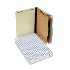 Pendaflex Pressboard Classification Folders, Legal, Six-Section, Light Green, 10/Box ESS2257G