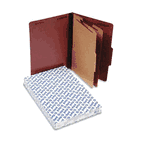Pendaflex Pressboard Classification Folders, Legal, Six-Section, Red, 10/Box ESS2257R