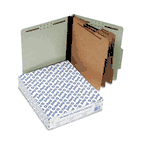 Pendaflex Pressboard Classification Folders, Letter, Eight-Section, Green, 10/Box ESS17174