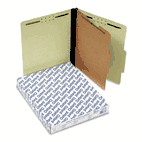 Pendaflex Pressboard Classification Folders, Letter, Four-Section, Light Green, 10/Box ESS1157G
