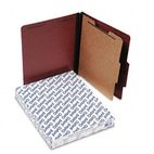 Pendaflex Pressboard Classification Folders, Letter, Four-Section, Red, 10/Box ESS1157R