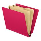 Pendaflex Pressboard End Tab Classification Folders, Letter. Six-Section, Red, 10/Box ESS23216