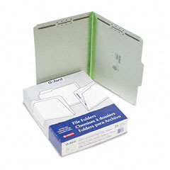 Pendaflex Pressboard Folders with Two 2" Capacity Fasteners, Letter, Green, 25/Box ESS17181