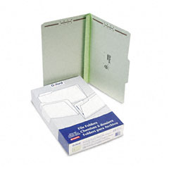 Pendaflex Pressboard Folders with Two 3" Capacity Fasteners, Legal, Green, 25/Box ESS17187