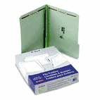 Pendaflex Pressboard Folders with Two 3" Capacity Fasteners, Letter, Green, 25/Box ESS17182