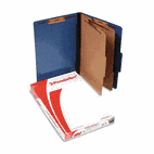 Pendaflex Pressguard Classification Folders, Legal, Six-Section, Blue, 10/Box ESS2257BL