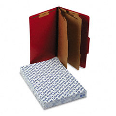 Pendaflex Pressguard Classification Folders, Legal, Six-Section, Scarlet, 10/Box ESS2257SC