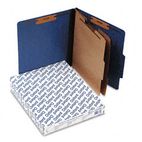 Pendaflex Pressguard Classification Folders, Letter, Six-Section, Blue, 10/Box ESS1257BL